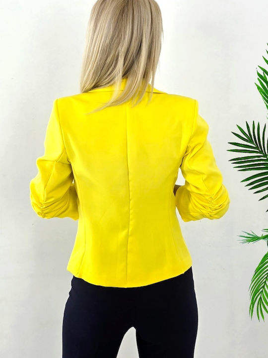 Къса Женски Сако Yellow