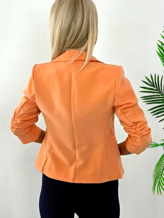 Kurz Damen Blazer Orange