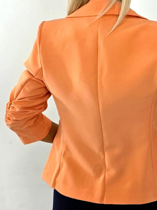 Kurz Damen Blazer Orange