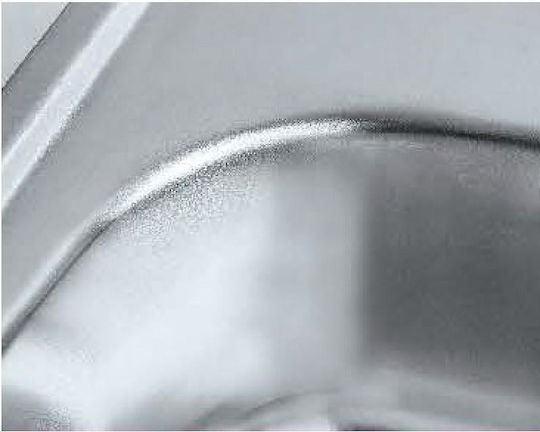 Inter Ceramic Drop-In Küchenspüle Inox M80xB50cm Silber