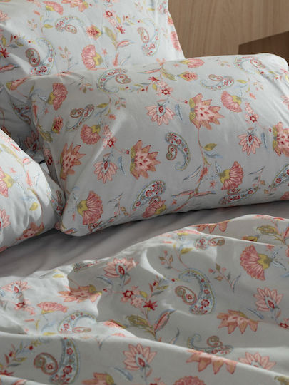 Sunshine Cotton Feelings 2068 Σετ Σεντόνια Διπλά 200x270εκ. Grey (4τμχ)
