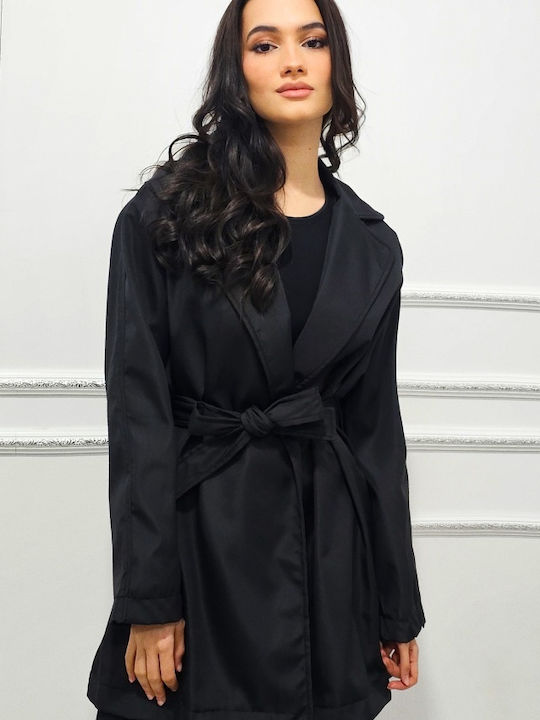 Women's Black Trench Coat