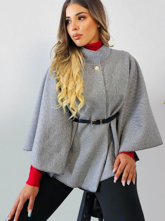 Damen Gray Cape Oversized