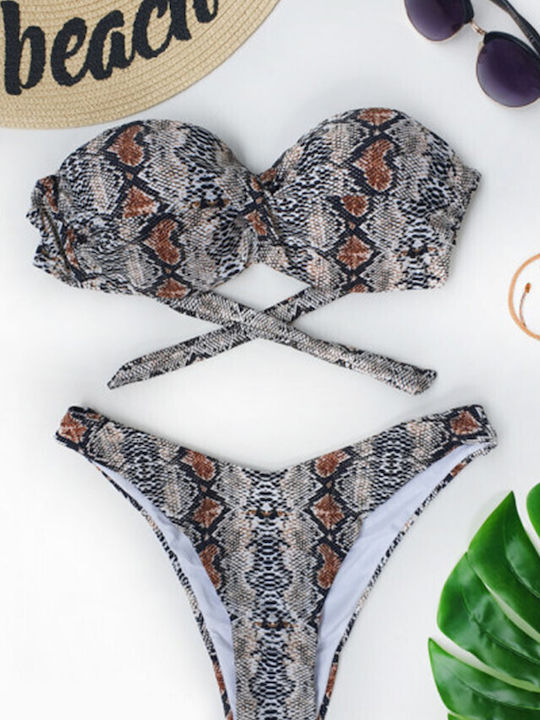 Set Bikini Push Up Brasil Tierdruck Bikini-Set