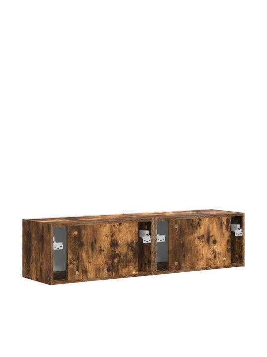 Living Room TV Unit Smoked Oak L60xW31xH29.5cm