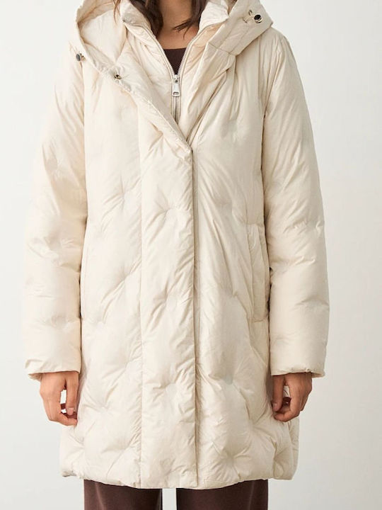 Γυναικείο Μπουφάν για Χειμώνα Off-white