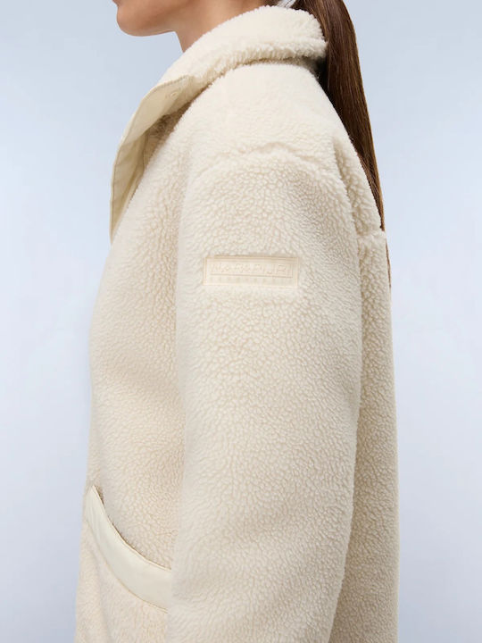 Γυναικείο Μπουφάν για Χειμώνα Beige Dimity, Εκρου