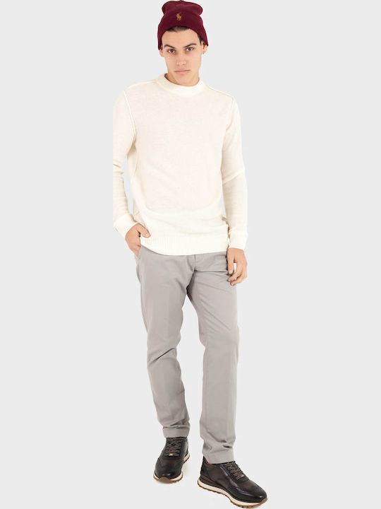 Hose Elastisch in Schlanker Passform Light Grey