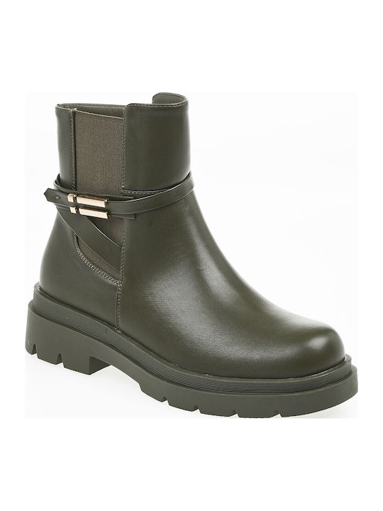 Stiefeletten Damen Grün