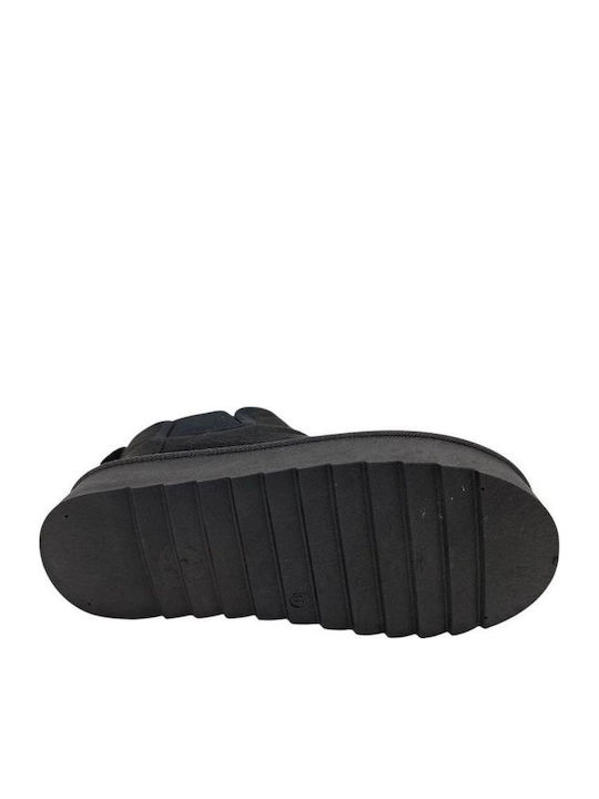 Women's Ankle Boots with Fur Black