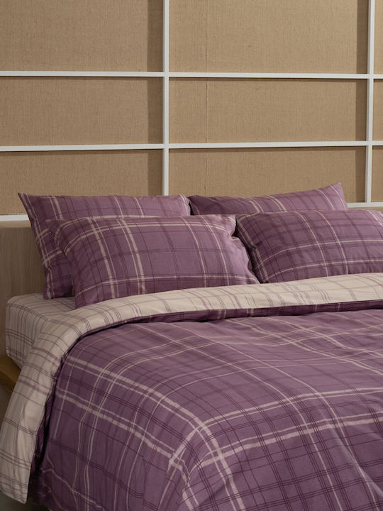 Sunshine Bettbezug Baumwolle Einzelbett 170x250 Feelings 2066 Mauve