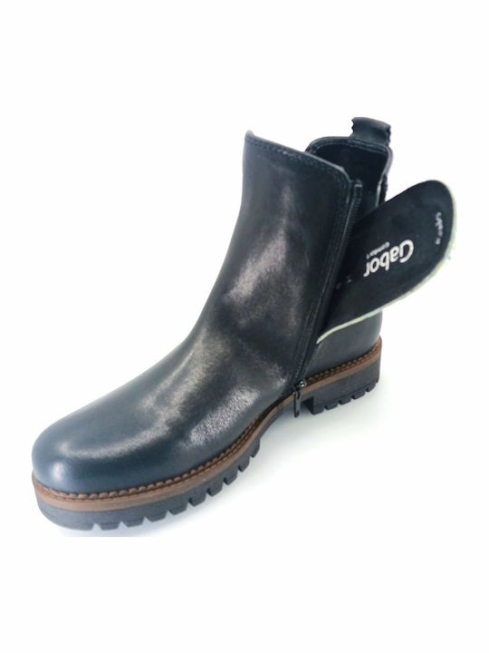 Leather Women's Ankle Boots Black