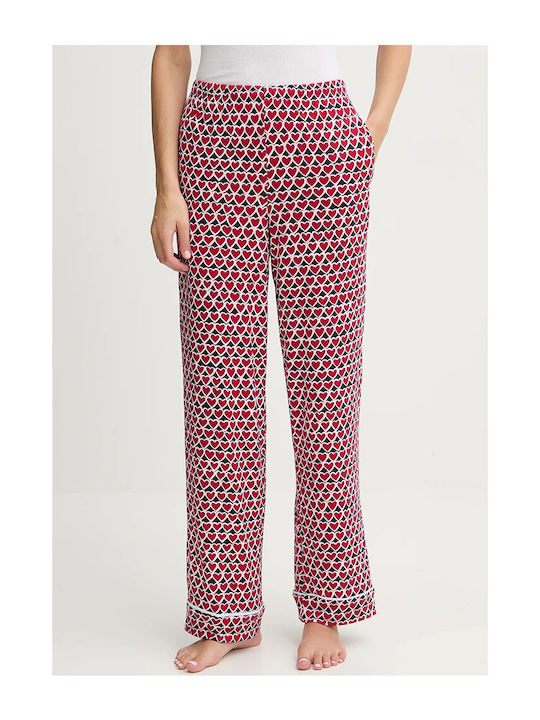 DKNY Winter Damen Pyjama-Set Red-black