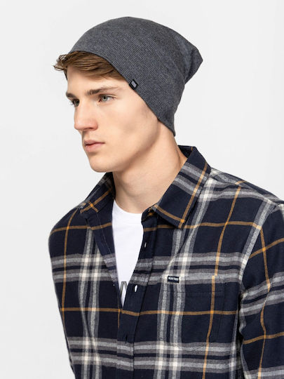 Beanie Unisex Σκούφος Πλεκτός σε Γκρι χρώμα