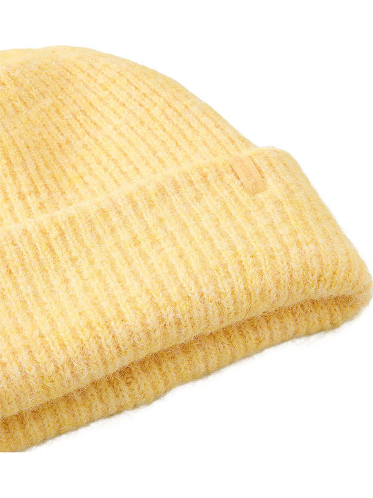 Beanie Γυναικείος Σκούφος Πλεκτός σε Κίτρινο χρώμα