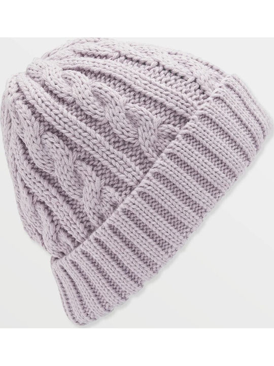 Beanie Beanie Knitted in Lilac color