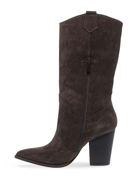 Leather Women's Boots Green