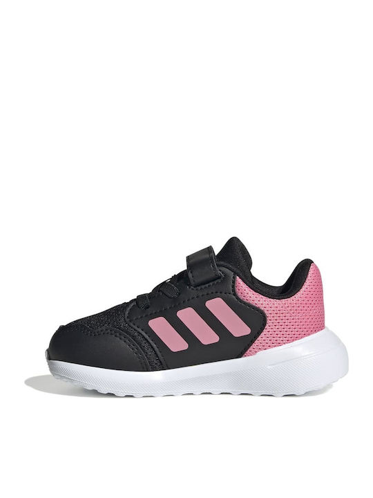 Tensaur Run 3.0 Αθλητικά Παιδικά Παπούτσια Running με Σκρατς Core Black / Bliss Pink / Cloud White