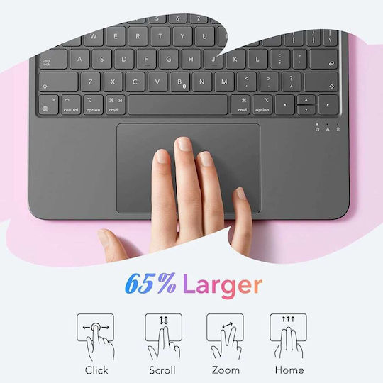 ESR Flex Flip Cover mit Tastatur Grau (iPad Air 2020/2022 / iPad Air 11" 2024/2025/2026)