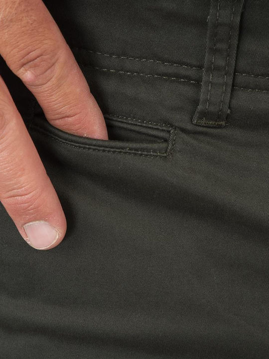 Παντελόνι Chino Ελαστικό σε Κανονική Εφαρμογή Πράσινο