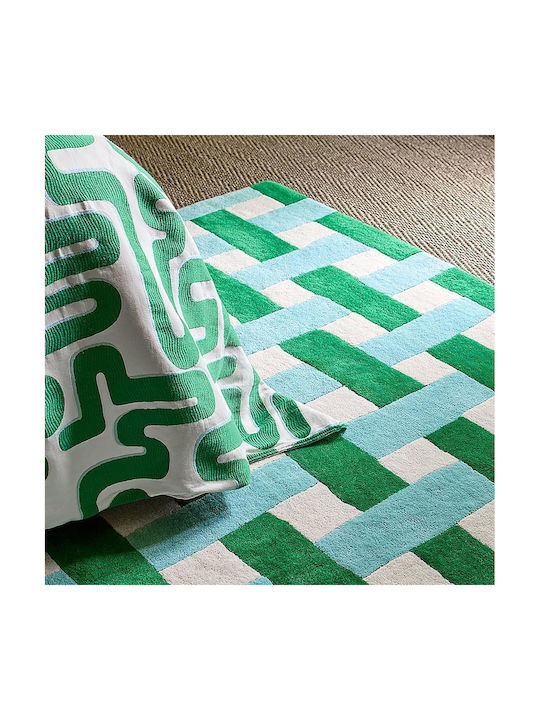 Harlequin Lucrat manual Covor Rectangular Din lână Green-blue