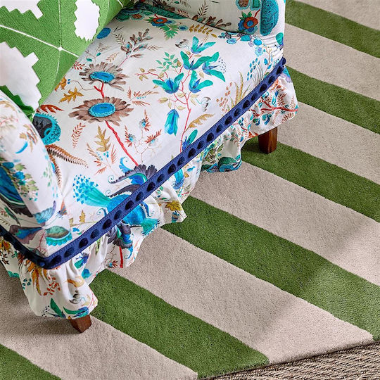 Harlequin Χειροποίητο Χαλί Ορθογώνιο Μάλλινο Green-white 140x200cm