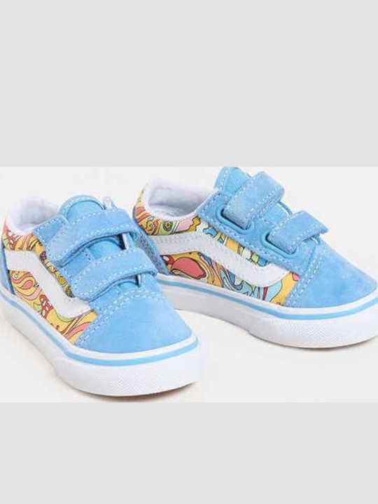 Old Skool V Παιδικά Sneakers με Σκρατς Γαλάζια