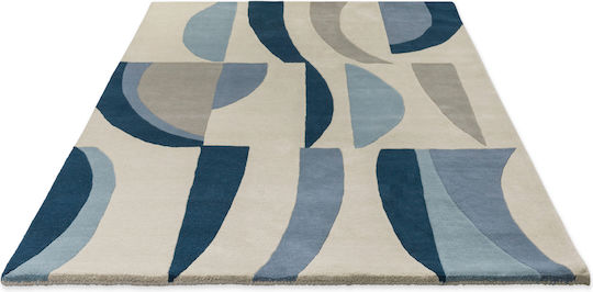 Harlequin Χειροποίητο Χαλί Ορθογώνιο Μάλλινο Blue-white 140x200cm