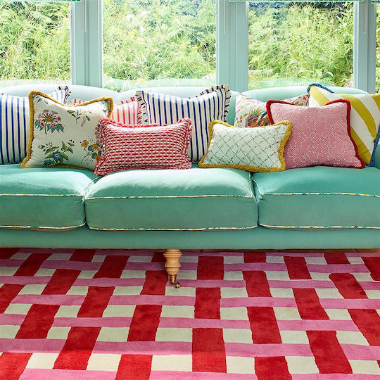 Harlequin Lucrat manual Covor Rectangular Din lână Red-pink