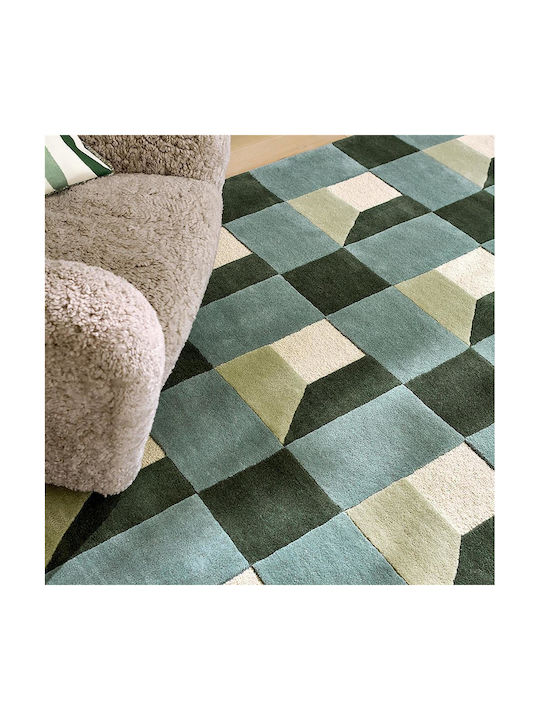Harlequin Χειροποίητο Χαλί Ορθογώνιο Μάλλινο Green 140x200cm