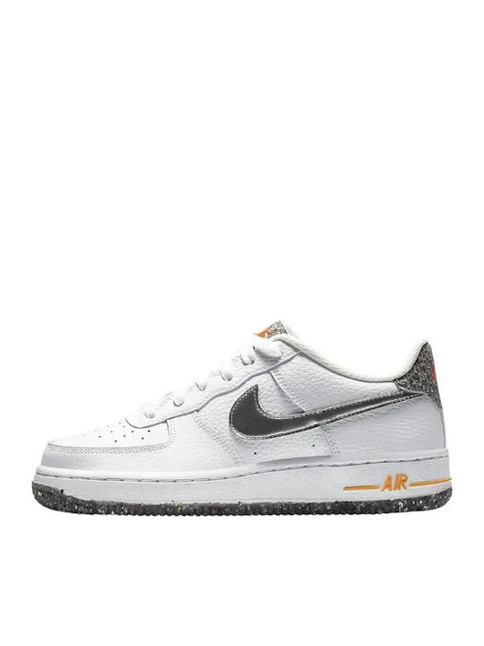 Air Force 1 Air Force 1 Kids Sneakers White / Metallic Silver / Light Smoke Grey / Laser Orange
