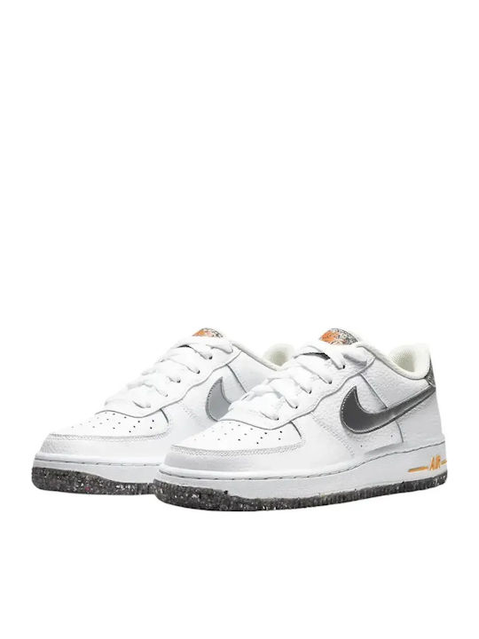Air Force 1 Air Force 1 Kids Sneakers White / Metallic Silver / Light Smoke Grey / Laser Orange