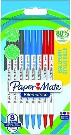 Paper Mate Στυλό Ballpoint 8τμχ (Διάφορα Χρώματα)