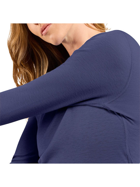 Odlo Active Warm Damen Thermounterwäsche Langärmliges Hemd Lila