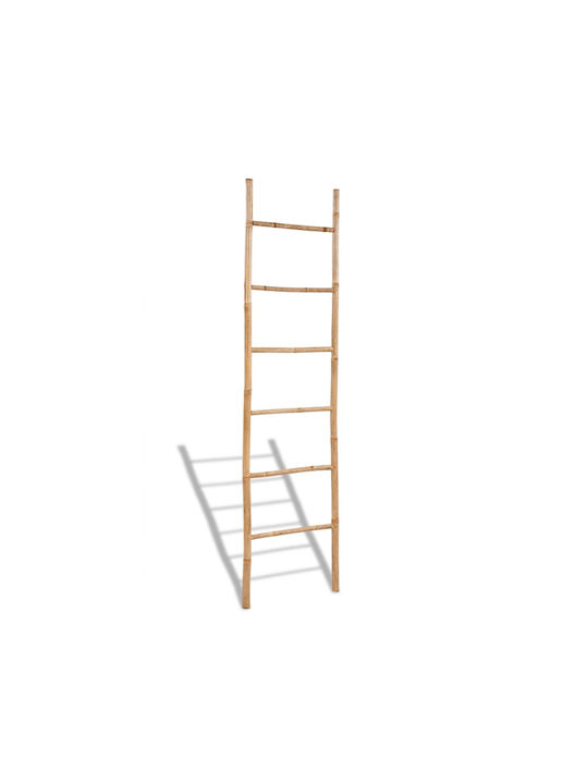 vidaXL Σκάλα Μπάνιου 6 Θέσεων Επιτοίχια ​50x190cm Ασημί