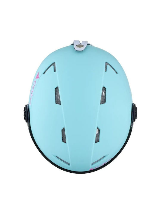 Cairn Orbit Visor Kinder Ski & Snowboard Helm in Türkis Farbe