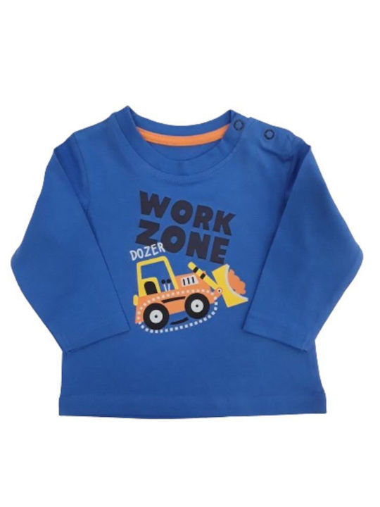Kids' Shirt Long Sleeve Blue Work Zone