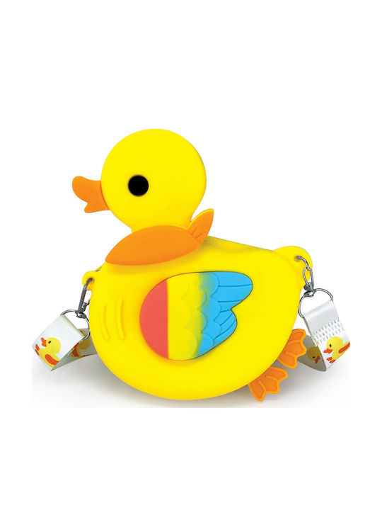 Mini Ducky Silicon Geantă Fermoar Curea Reglabilă pentru Umăr 15 X 17 X 2,5 Cm Set 8 Bucăți Display