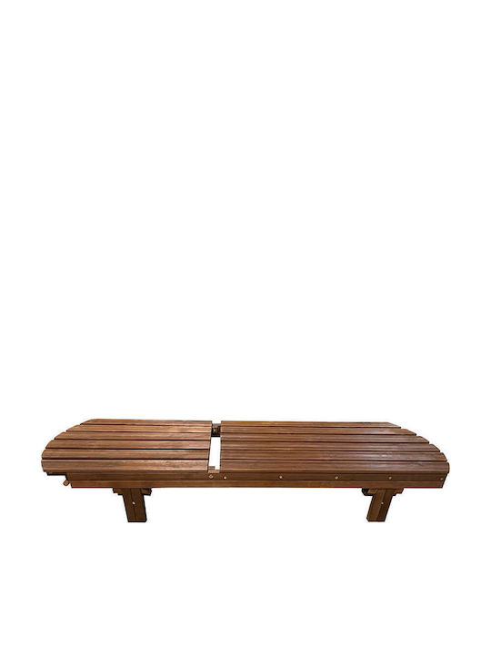 Șezlong Din Lemn Cu Pernă Bej 215x67x32cm