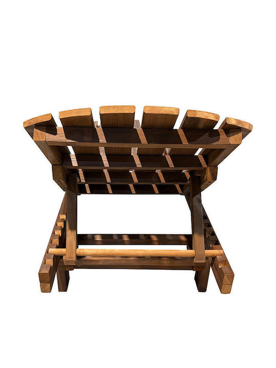 Șezlong Din Lemn Cu Pernă Bej 215x67x32cm