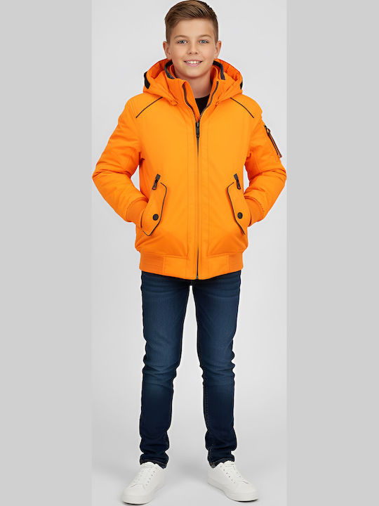Kids' Casual Jacket with Hood Orange