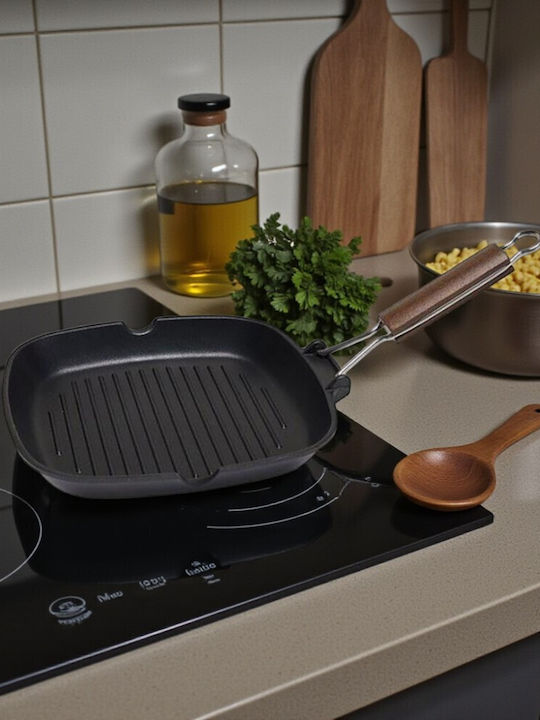 Zanetti Easy Grill Aluminum Grill Pan with Non-Stick Coating 28cm