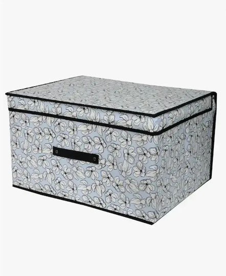 Tpster Fabric Storage Box with Lid Blue 40x30x25cm