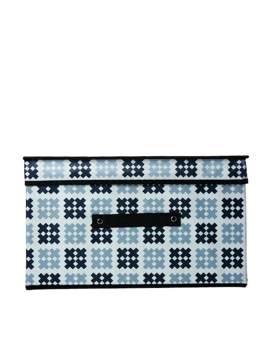 Fabric Storage Box with Lid Blue 40x30x25cm