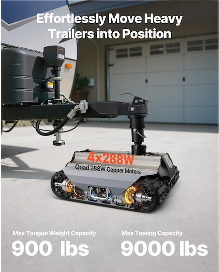 Electric Trailer Moving Machine Vevor Maximum Towing Capacity 4082 Kg Remote Controlled Trailer Wireless Range 100 M Motorhome Kit Suitable for Caravan Towing Jack Caravan Boat Caravan