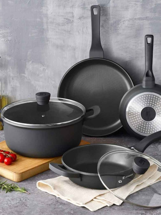 Bergner Retro Tiefer Topf aus Gussaluminium 20cm