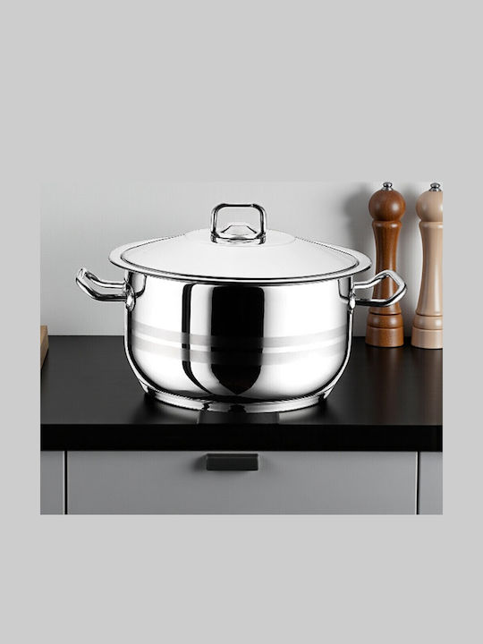 Hascevher Arian Gastro Induction Capsule Deep Stainless Steel Pot 4.3lt / 22cm