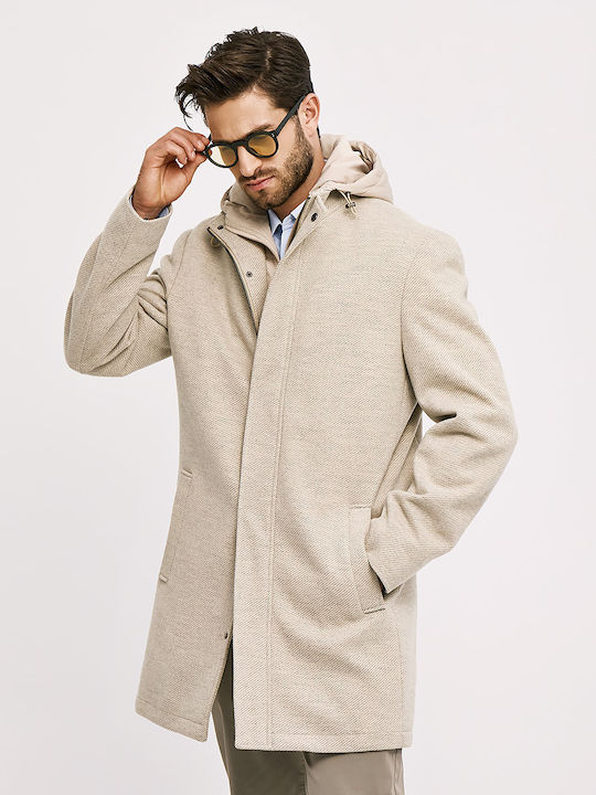 Herren Mantel Beige