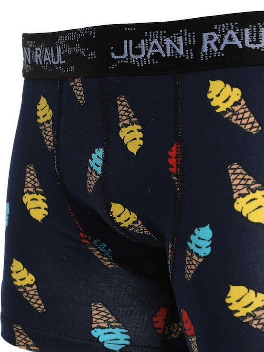 Herren Boxershorts Blau mit Mustern 1Packung