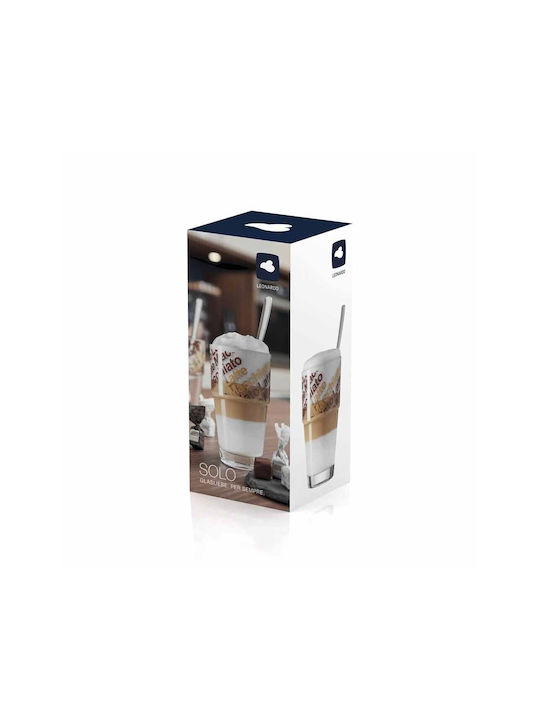 Leonardo Σετ Ποτήρια Καφέ/Freddo από Γυαλί 250ml 2τμχ